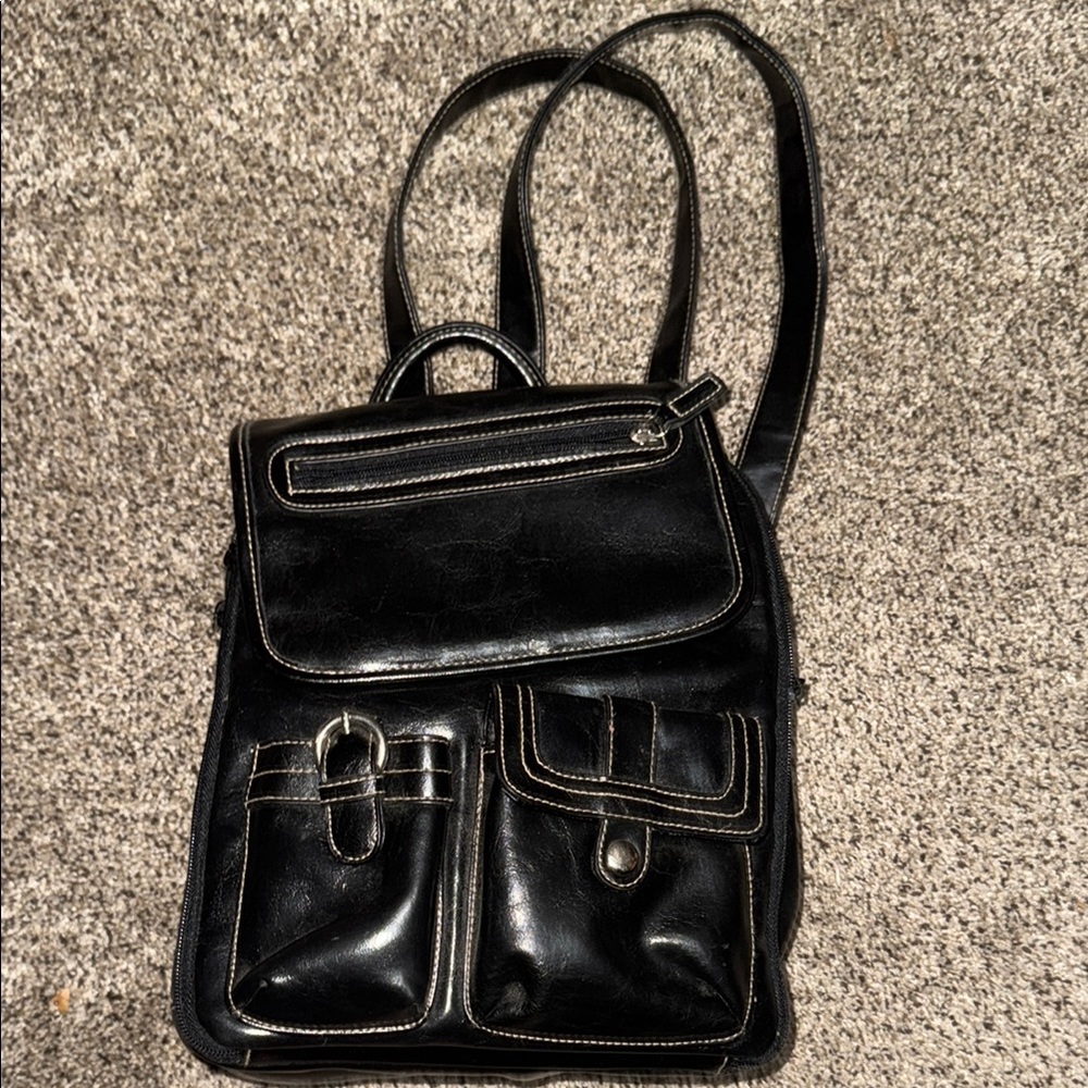 Black Backpack purse